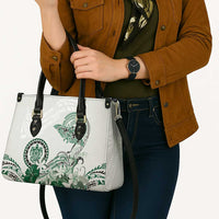 Polynesian Manta Ray Leather Bag Green Floral Turtle Tattoo - Polynesian Pride