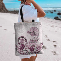 Polynesian Manta Ray Tote Bag Pink Floral Turtle Tattoo LT9 - Polynesian Pride