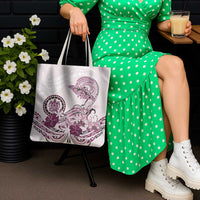 Polynesian Manta Ray Tote Bag Pink Floral Turtle Tattoo LT9 - Polynesian Pride