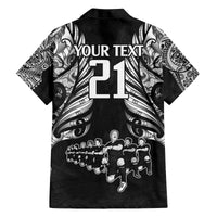Custom New Zealand Rugby Family Matching Off Shoulder Maxi Dress and Hawaiian Shirt Black Haka Dance With NZ Champions History LT9 - Polynesian Pride
