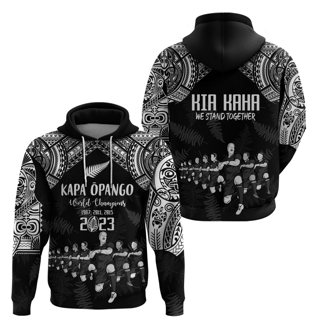 NZ Rugby Hoodie Kapa Opango Maori Haka With Years of The All Black Champions LT9 - Polynesian Pride