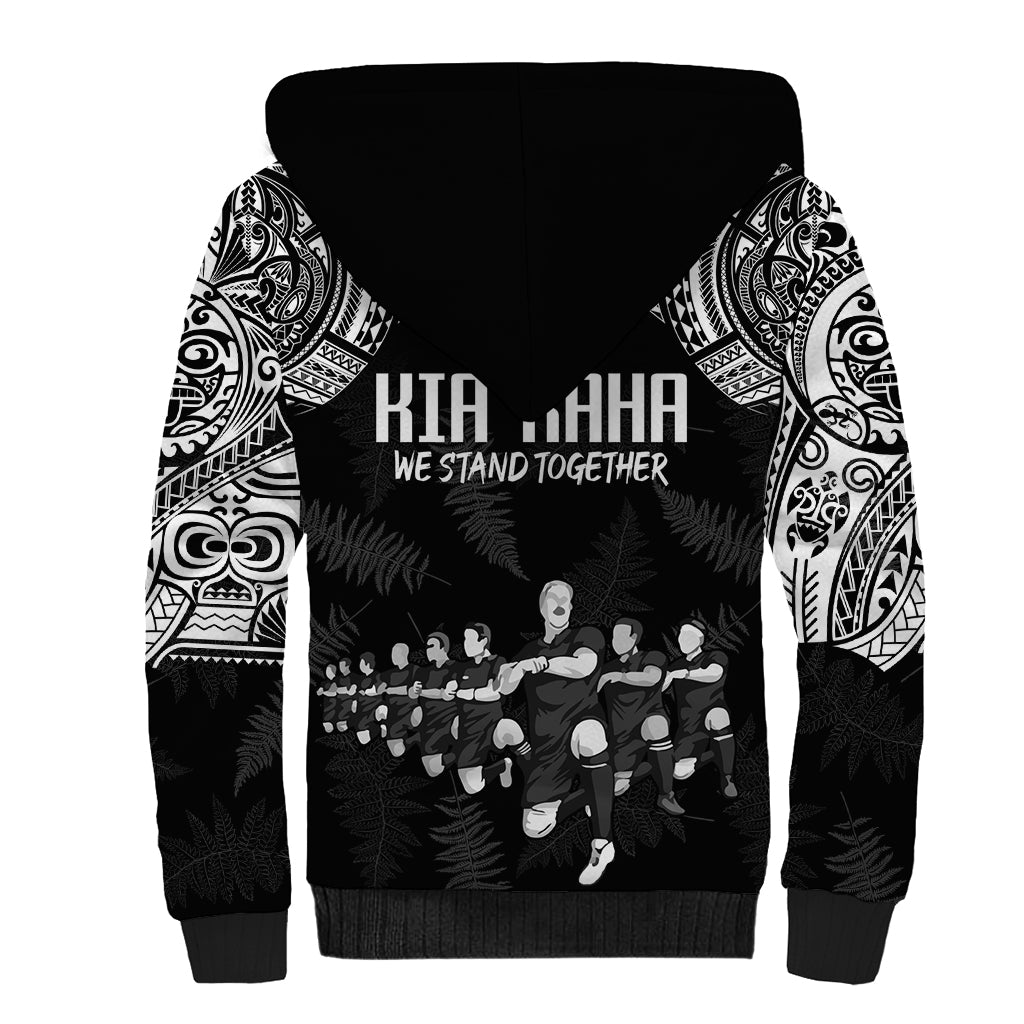 NZ Rugby Sherpa Hoodie Kapa Opango Maori Haka With Years of The All Black Champions LT9 - Polynesian Pride