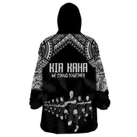 NZ Rugby Wearable Blanket Hoodie Kapa Opango Maori Haka With Years of The All Black Champions LT9 - Polynesian Pride