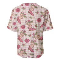 Beige Paniolo Palaka Hawaiian Cowgirl Christmas Baseball Jersey - Polynesian Pride