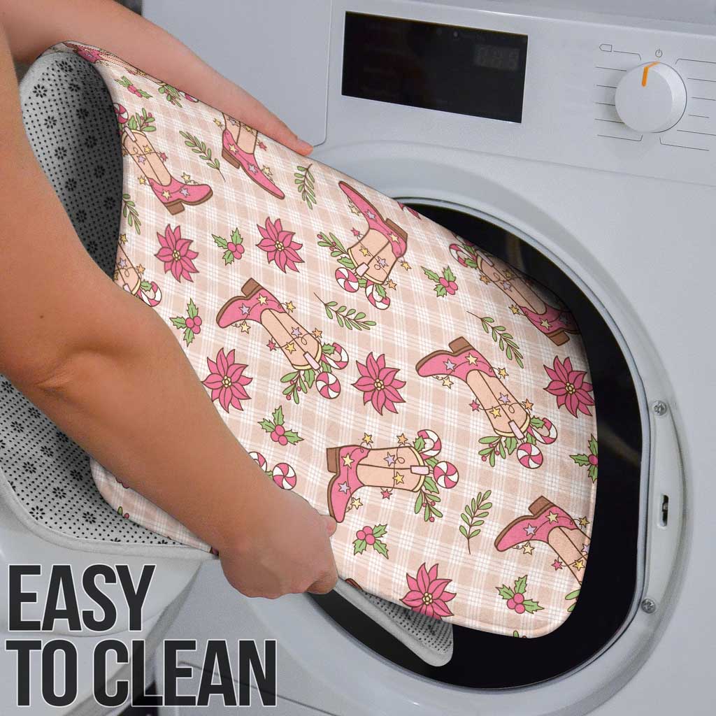 Beige Paniolo Palaka Hawaiian Cowgirl Christmas Bathroom Set - Polynesian Pride