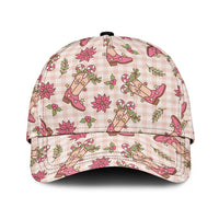Beige Paniolo Palaka Hawaiian Cowgirl Christmas Classic Cap - Polynesian Pride