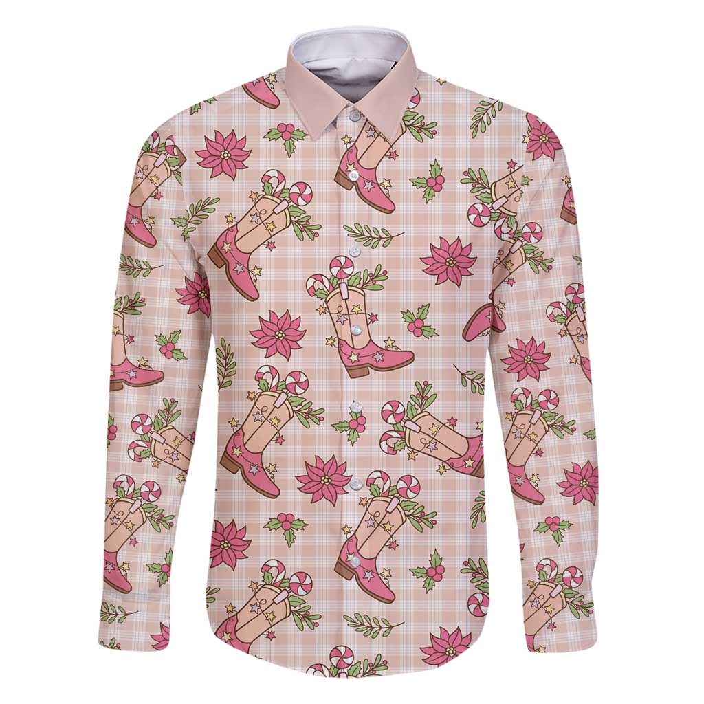 Beige Paniolo Palaka Hawaiian Cowgirl Christmas Family Matching Summer Maxi Dress and Hawaiian Shirt - Polynesian Pride