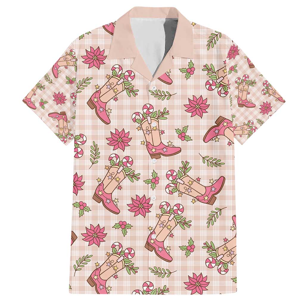 Beige Paniolo Palaka Hawaiian Cowgirl Christmas Hawaiian Shirt - Polynesian Pride
