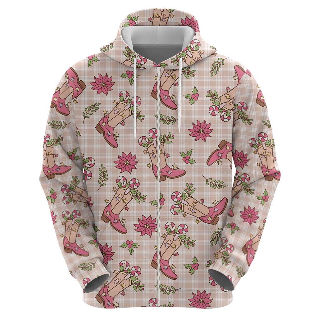 Beige Paniolo Palaka Hawaiian Cowgirl Christmas Hoodie LT9 - Polynesian Pride