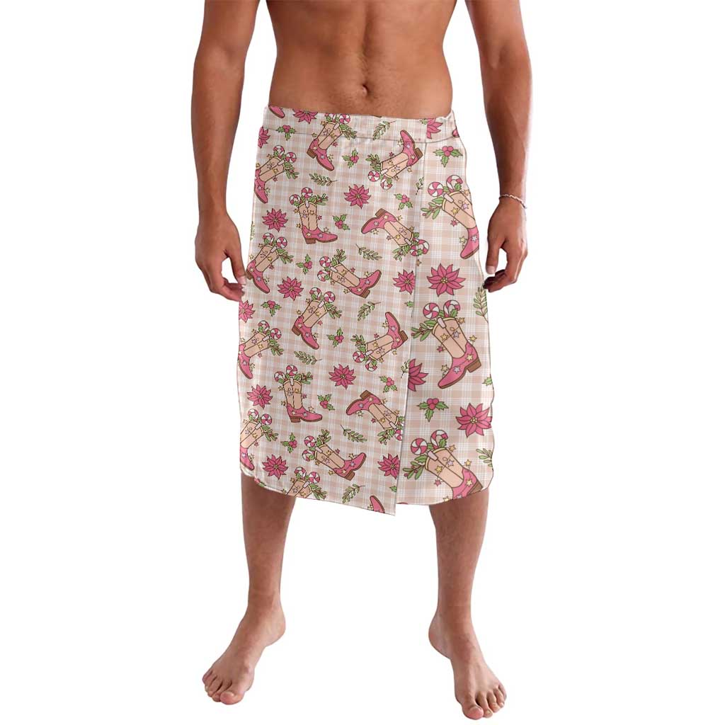 Beige Paniolo Palaka Hawaiian Cowgirl Christmas Lavalava - Polynesian Pride