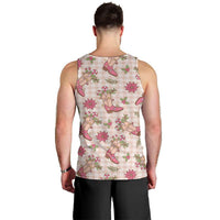 Beige Paniolo Palaka Hawaiian Cowgirl Christmas Men Tank Top - Polynesian Pride