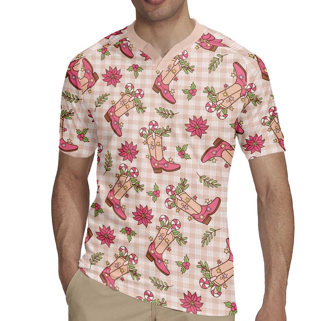 Beige Paniolo Palaka Hawaiian Cowgirl Christmas Rugby Jersey - Polynesian Pride