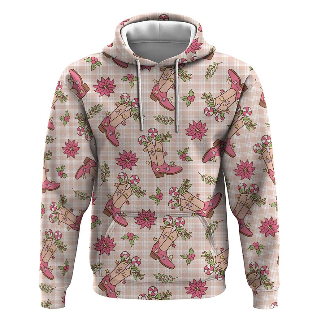 Beige Paniolo Palaka Hawaiian Cowgirl Christmas Zip Hoodie LT9 Pullover Hoodie Beige - Polynesian Pride
