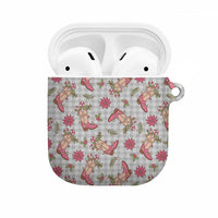 Gray Paniolo Palaka Hawaiian Cowgirl Christmas AirPods Case - Polynesian Pride