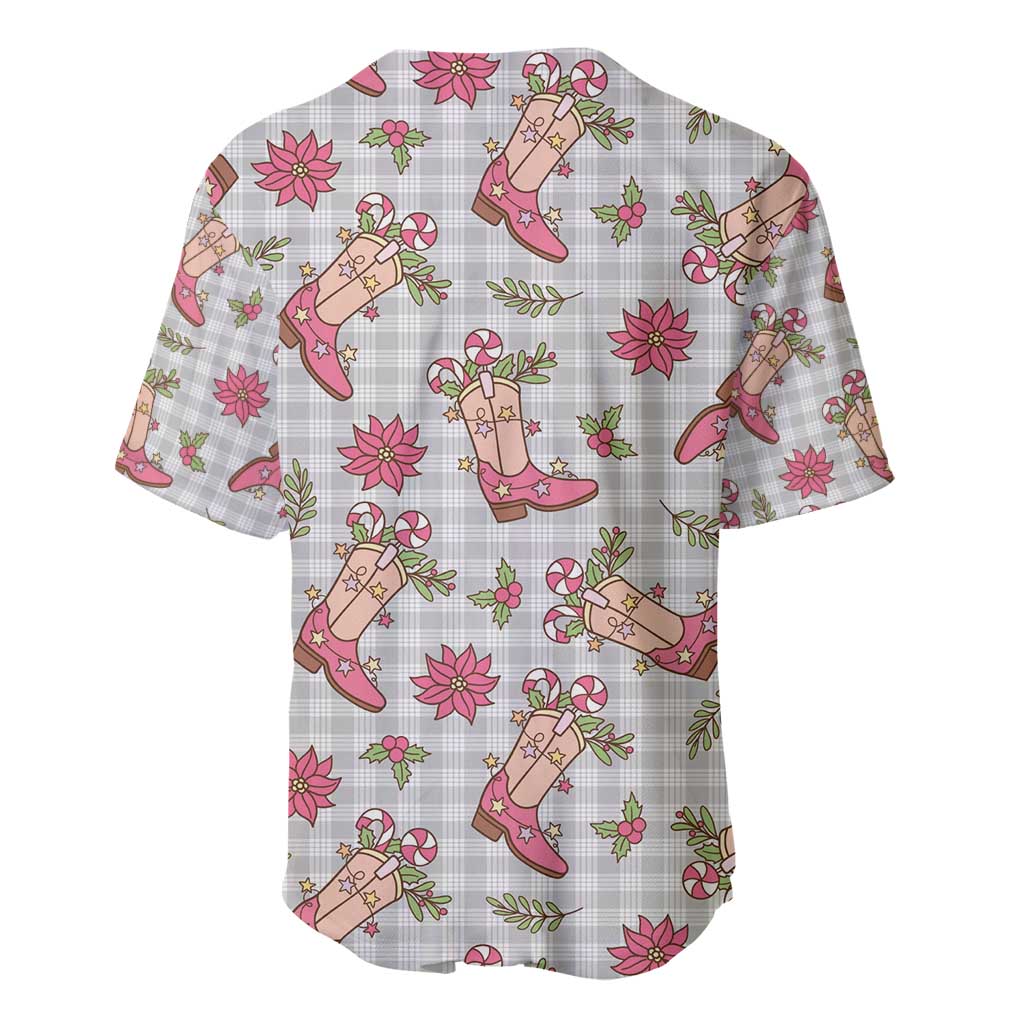 Gray Paniolo Palaka Hawaiian Cowgirl Christmas Baseball Jersey - Polynesian Pride