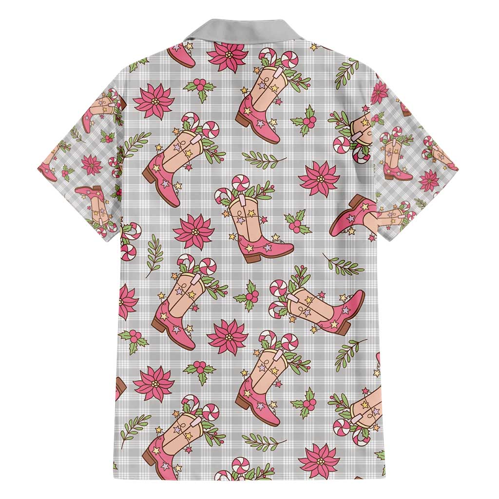 Gray Paniolo Palaka Hawaiian Cowgirl Christmas Hawaiian Shirt - Polynesian Pride