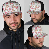 Gray Paniolo Palaka Hawaiian Cowgirl Christmas Mesh Trucker Cap - Polynesian Pride
