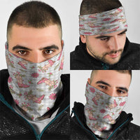 Gray Paniolo Palaka Hawaiian Cowgirl Christmas Neck Gaiter - Polynesian Pride