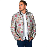 Gray Paniolo Palaka Hawaiian Cowgirl Christmas Padded Jacket LT9 - Polynesian Pride