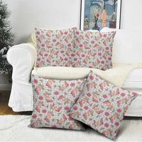Gray Paniolo Palaka Hawaiian Cowgirl Christmas Pillow Cover - Polynesian Pride