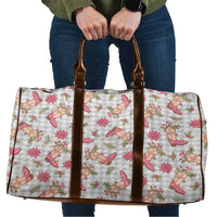 Gray Paniolo Palaka Hawaiian Cowgirl Christmas Travel Bag - Polynesian Pride