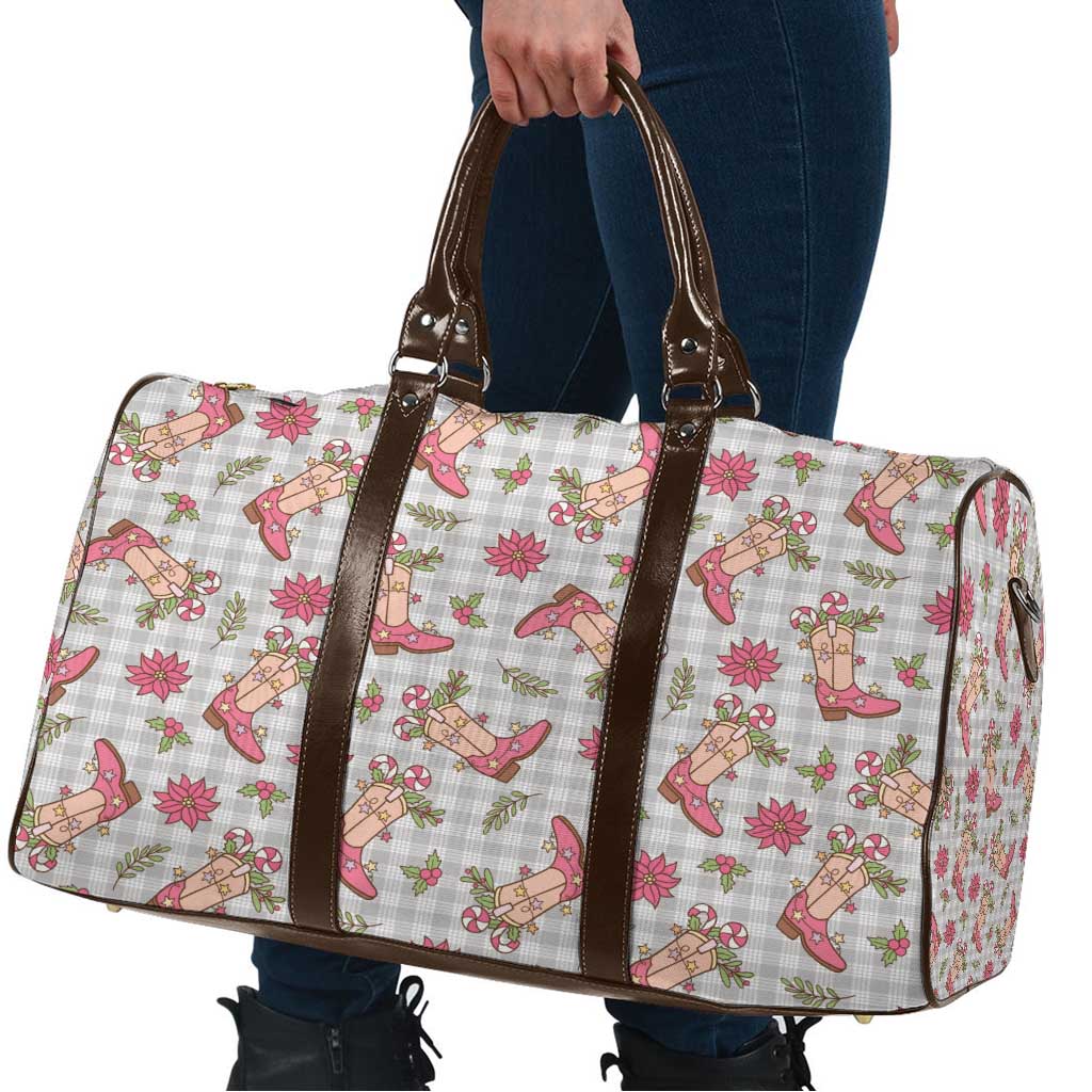 Gray Paniolo Palaka Hawaiian Cowgirl Christmas Travel Bag - Polynesian Pride