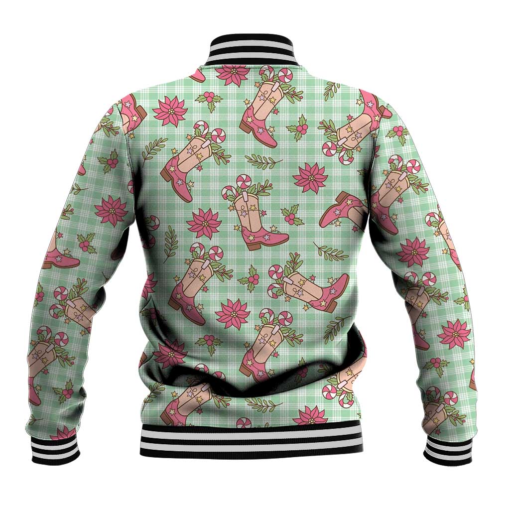 Green Paniolo Palaka Hawaiian Cowgirl Christmas Baseball Jacket LT9 - Polynesian Pride