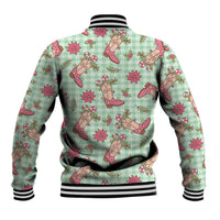 Green Paniolo Palaka Hawaiian Cowgirl Christmas Baseball Jacket LT9 - Polynesian Pride