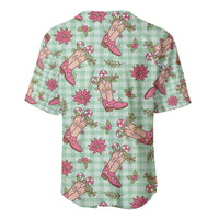 Green Paniolo Palaka Hawaiian Cowgirl Christmas Baseball Jersey - Polynesian Pride
