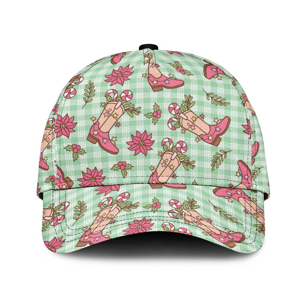 Green Paniolo Palaka Hawaiian Cowgirl Christmas Classic Cap - Polynesian Pride