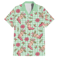 Green Paniolo Palaka Hawaiian Cowgirl Christmas Family Matching Tank Maxi Dress and Hawaiian Shirt - Polynesian Pride
