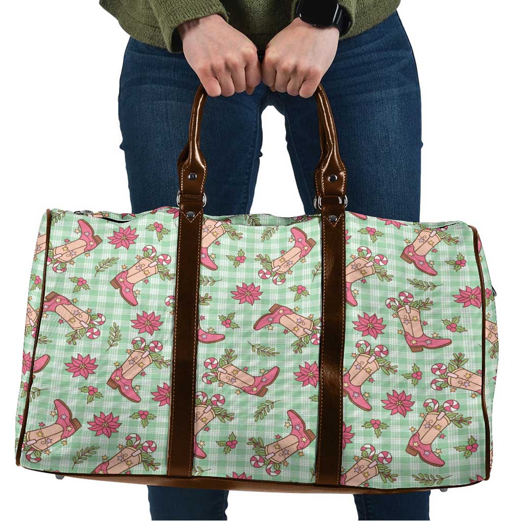 Green Paniolo Palaka Hawaiian Cowgirl Christmas Travel Bag LT9 Green - Polynesian Pride