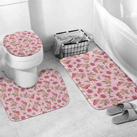 Pink Paniolo Palaka Hawaiian Cowgirl Christmas Bathroom Set - Polynesian Pride