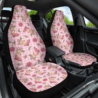 Pink Paniolo Palaka Hawaiian Cowgirl Christmas Car Seat Cover - Polynesian Pride