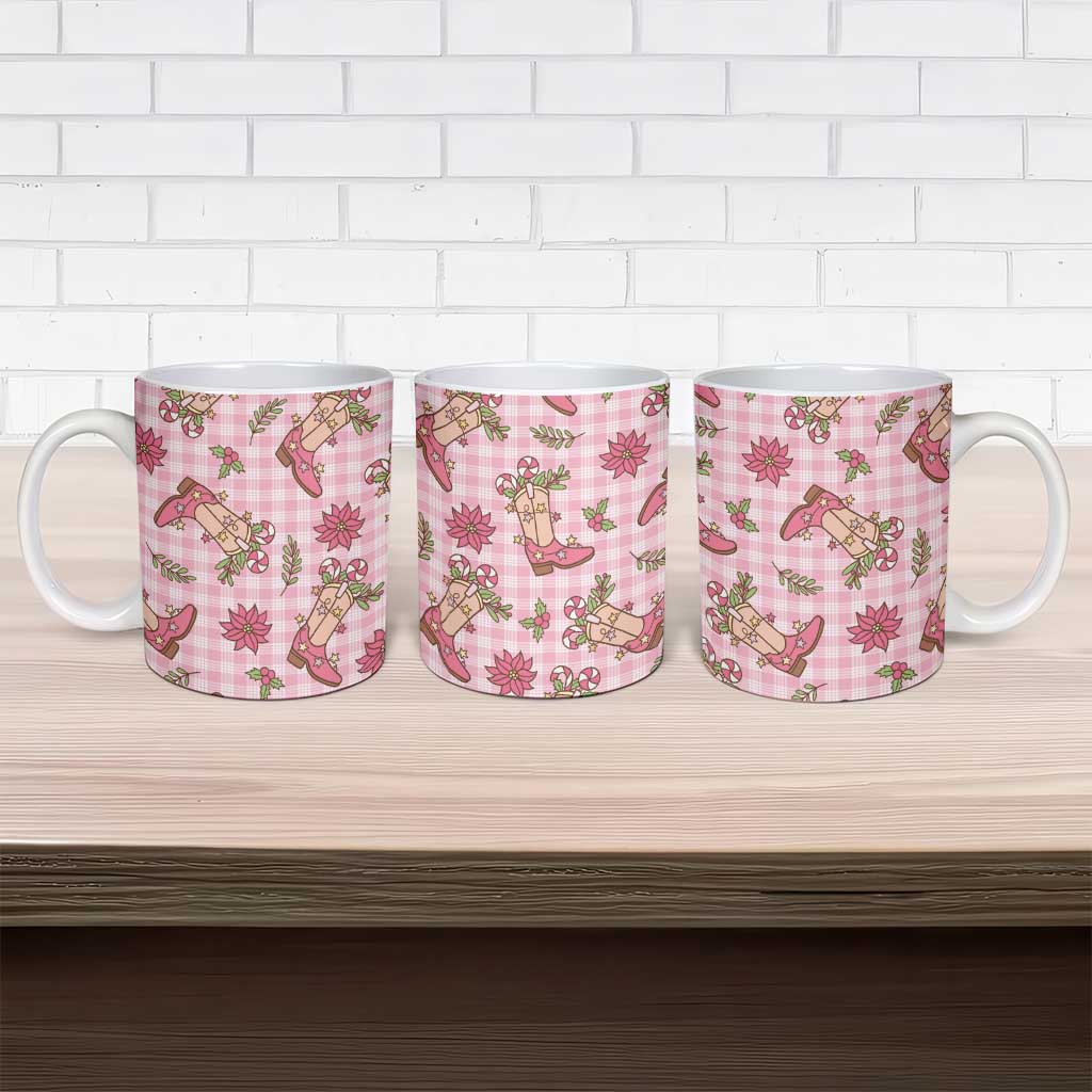 Pink Paniolo Palaka Hawaiian Cowgirl Christmas Ceramic Mug LT9 - Polynesian Pride