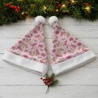 Pink Paniolo Palaka Hawaiian Cowgirl Christmas Santa Hat - Polynesian Pride