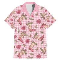 Pink Paniolo Palaka Hawaiian Cowgirl Christmas Family Matching Mermaid Dress and Hawaiian Shirt - Polynesian Pride