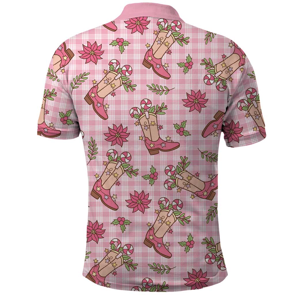 Pink Paniolo Palaka Hawaiian Cowgirl Christmas Polo Shirt - Polynesian Pride