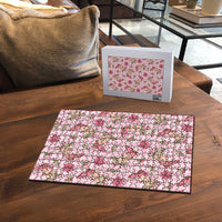 Pink Paniolo Palaka Hawaiian Cowgirl Christmas Puzzle - Polynesian Pride