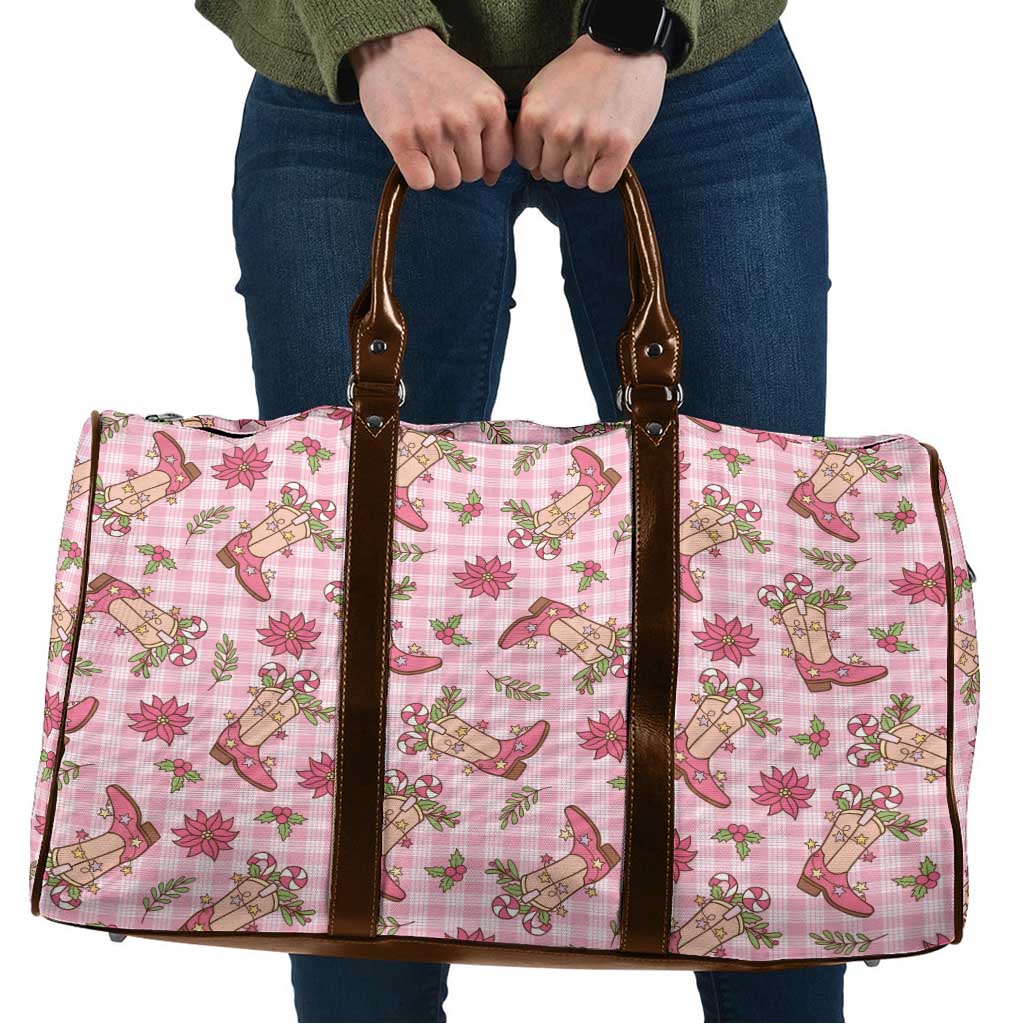 Pink Paniolo Palaka Hawaiian Cowgirl Christmas Travel Bag LT9 Pink - Polynesian Pride
