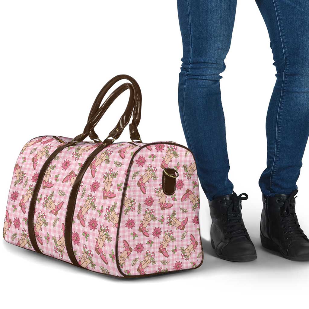 Pink Paniolo Palaka Hawaiian Cowgirl Christmas Travel Bag LT9 - Polynesian Pride