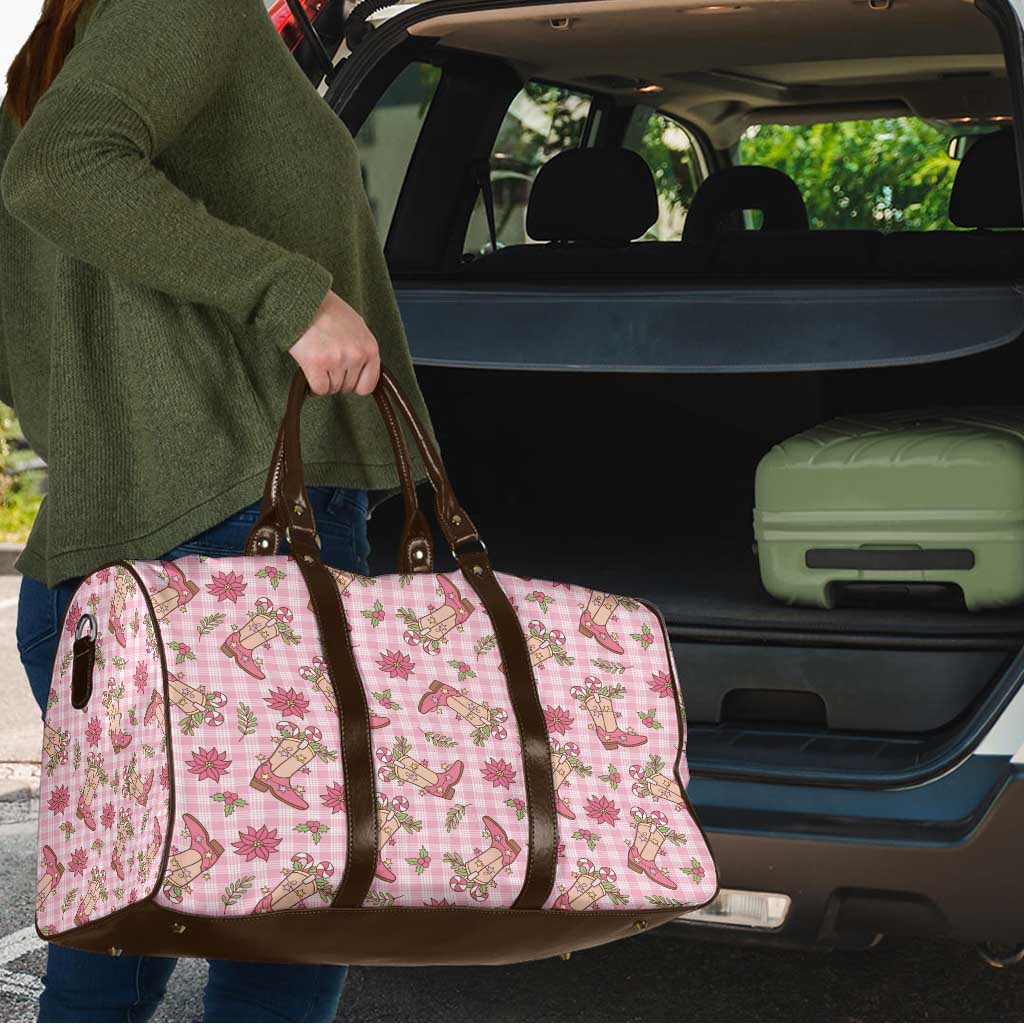 Pink Paniolo Palaka Hawaiian Cowgirl Christmas Travel Bag LT9 - Polynesian Pride
