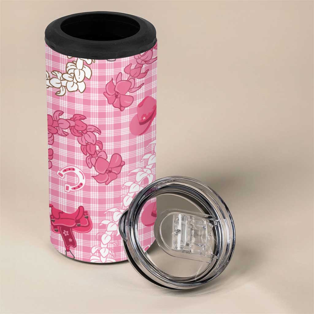 Paniolo Palaka Hawaiian Cowgirl 4 in 1 Can Cooler Tumbler LT9 - Polynesian Pride