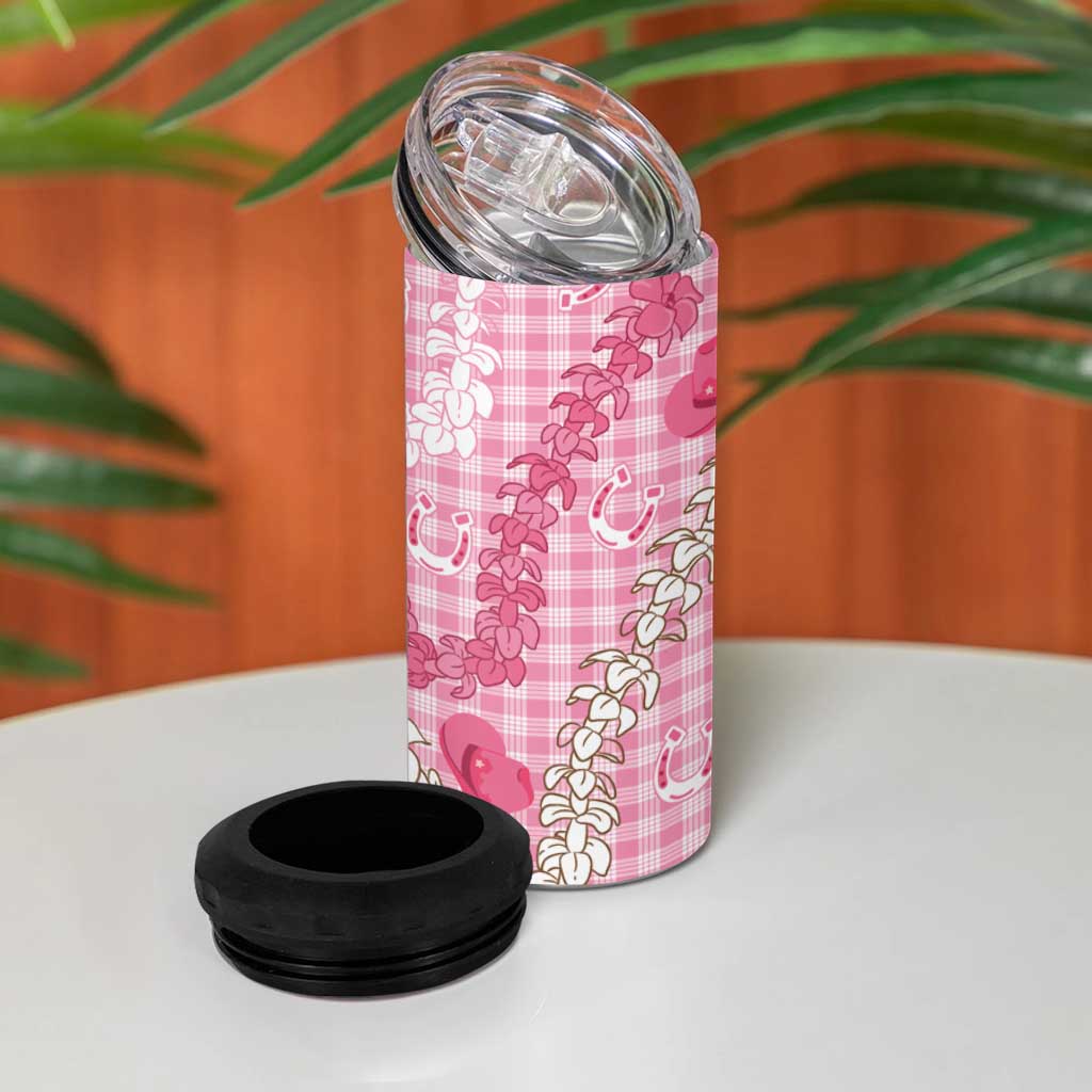 Paniolo Palaka Hawaiian Cowgirl 4 in 1 Can Cooler Tumbler LT9 - Polynesian Pride
