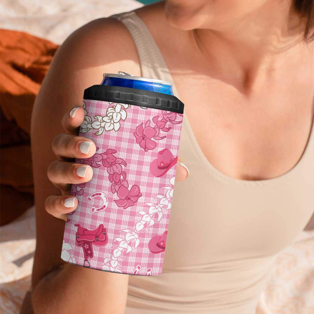 Paniolo Palaka Hawaiian Cowgirl 4 in 1 Can Cooler Tumbler LT9 - Polynesian Pride