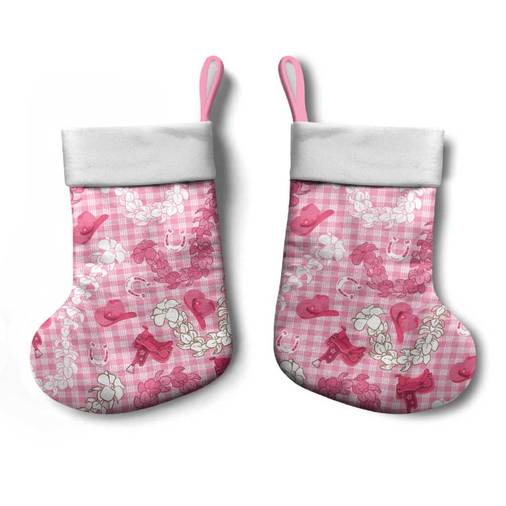 Paniolo Palaka Hawaiian Cowgirl Christmas Stocking - Polynesian Pride