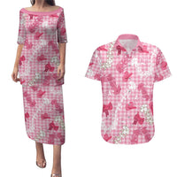Paniolo Palaka Hawaiian Cowgirl Couples Matching Puletasi and Hawaiian Shirt - Polynesian Pride