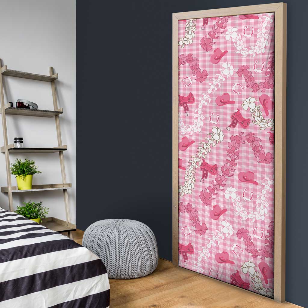 Paniolo Palaka Hawaiian Cowgirl Door Cover - Polynesian Pride