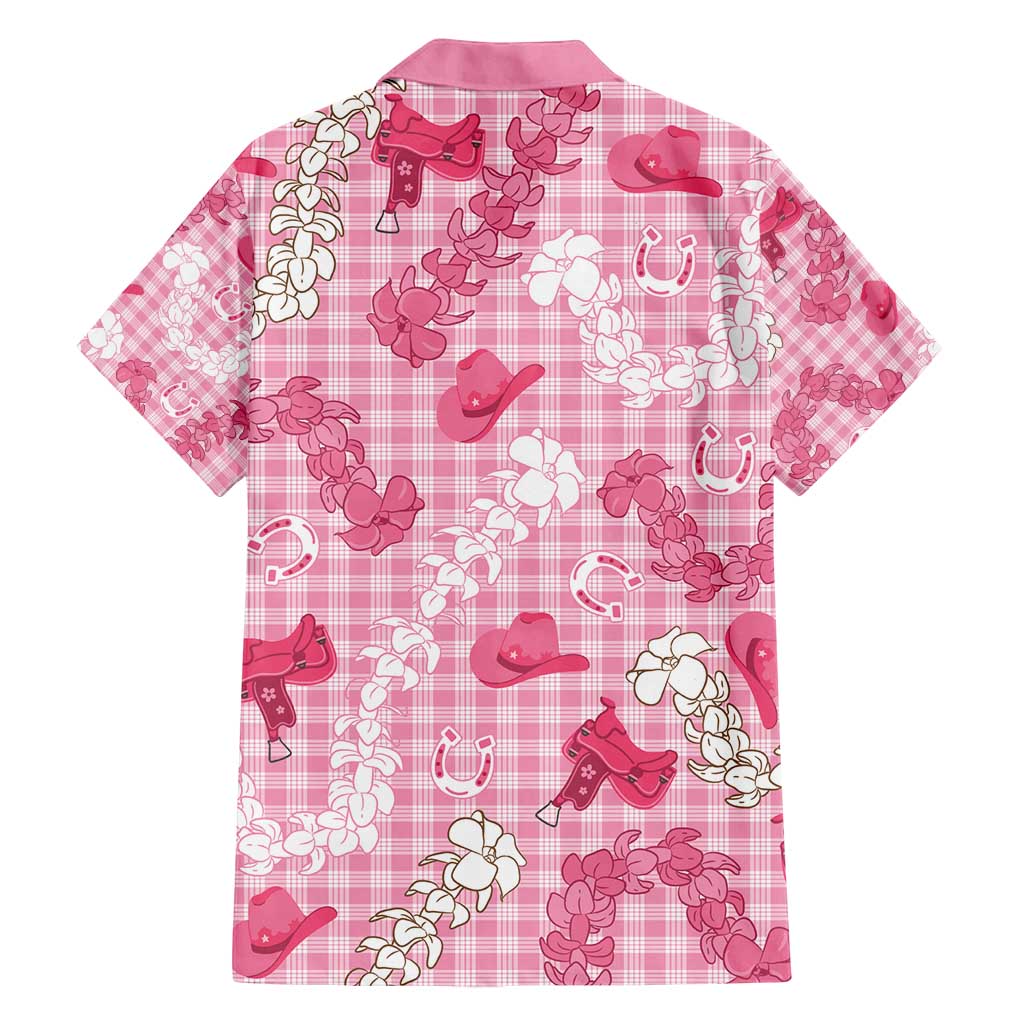 Paniolo Palaka Hawaiian Cowgirl Family Matching Off Shoulder Short Dress and Hawaiian Shirt - Polynesian Pride