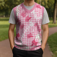 Paniolo Palaka Hawaiian Cowgirl Christmas Knitted V-Neck Vest - Polynesian Pride